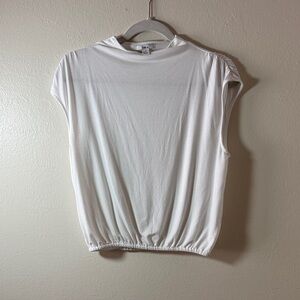 Bar III Mock Neck Elastic Waist blouse
